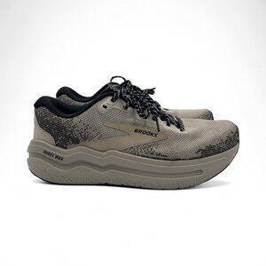 Womens Size 9.5 Brooks Ghost Max 2 Gray Khaki Athletic Running Shoes Sneakers